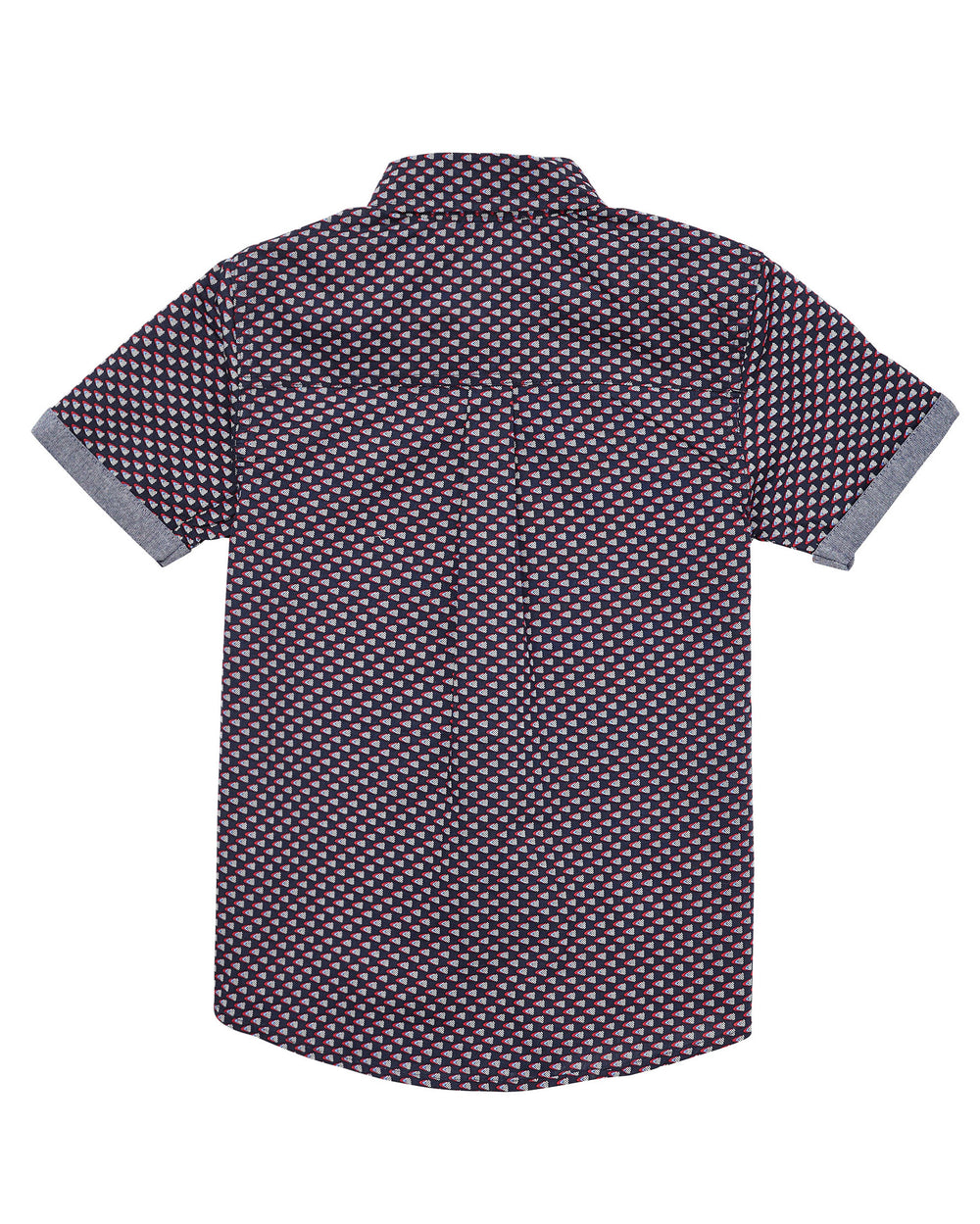 Boys' Navy Short-Sleeve Button-Down Shirt (Sizes 8-18)