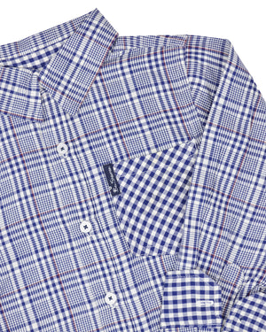 Boys' Blue Plaid & Gingham Yarn Dyed Shirt (Sizes 8-18)