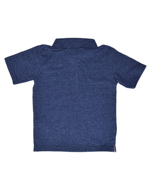 Boys' Short-Sleeve Polo Shirt - Navy (Sizes 4-7)