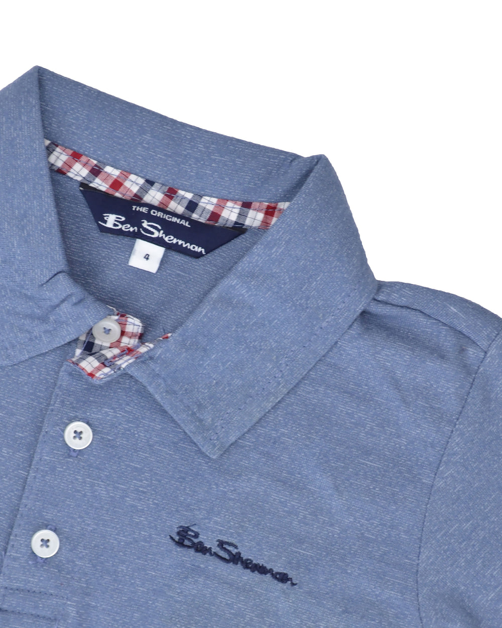Boys' Short-Sleeve Polo Shirt - Blue (Sizes 4-7)