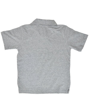 Boys' Short-Sleeve Polo Shirt - Heather Grey (Sizes 4-7)