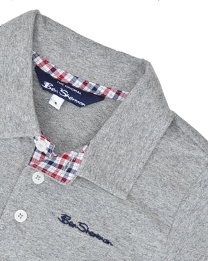 Boys' Short-Sleeve Polo Shirt - Heather Grey (Sizes 8-18)