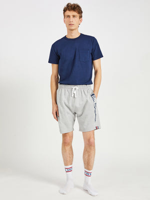 Casual Knit Logo Shorts - Grey