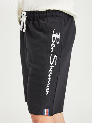 Casual Knit Logo Shorts - Black