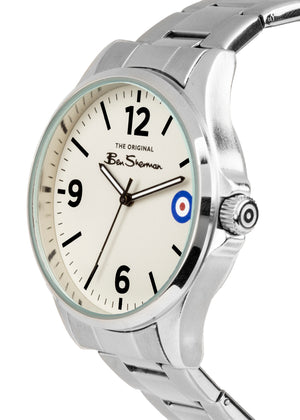 Men's Stainless Steel Bracelet Watch, 41mm - Silver/Grey/Silver