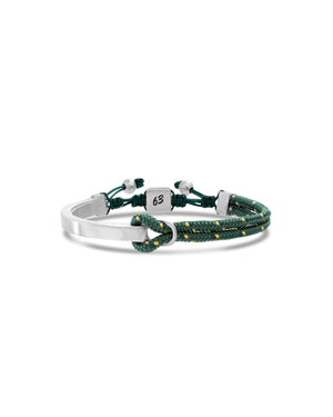Green Cord w/ Id Bar Bracelet