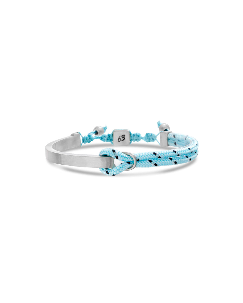 Light Blue Cord w/ Id Bar Bracelet