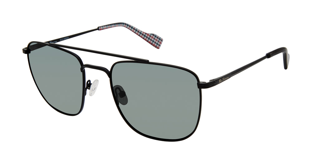 Barking Polarized Aviator Square Eco Sunglasses - Black