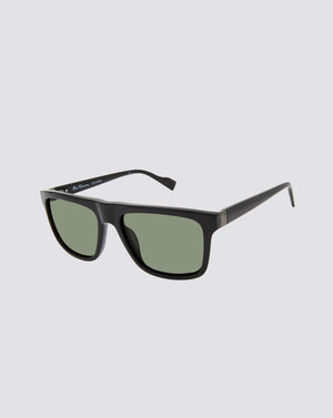 Kings Polarized Retro Square Eco Sunglasses - Black