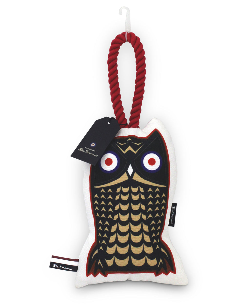 Owl Canvas Tugger Pet Toy - Cream