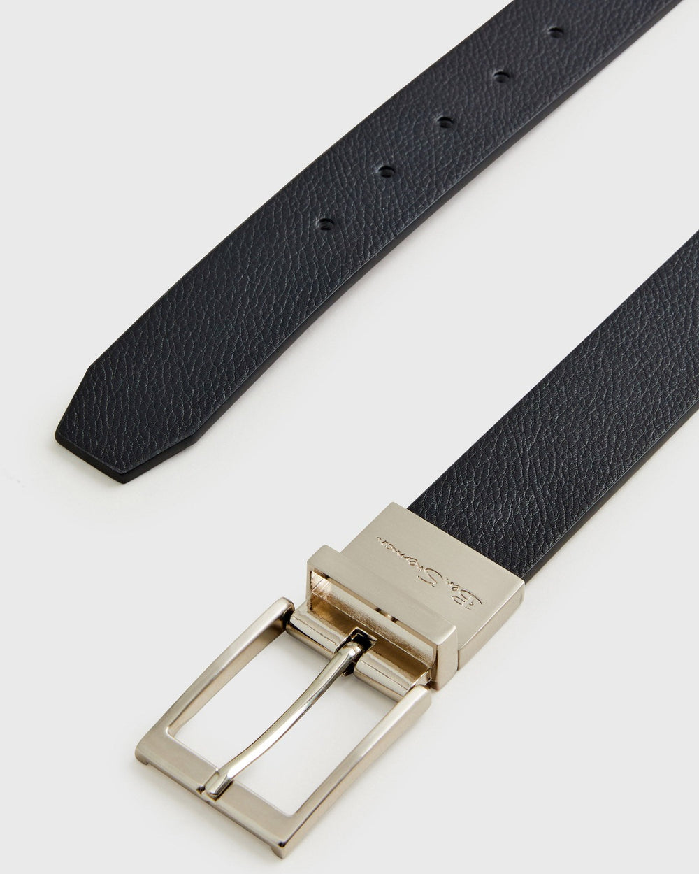 Reversible leather/black belt
