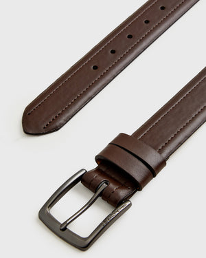 Men's Vegan Leather Belt - Brown