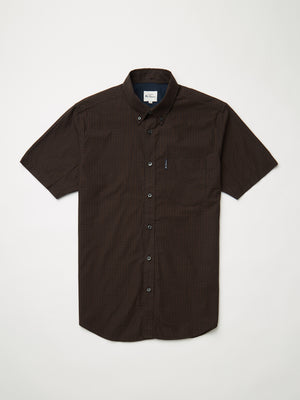 Signature Short-Sleeve Gingham Shirt - Cocoa