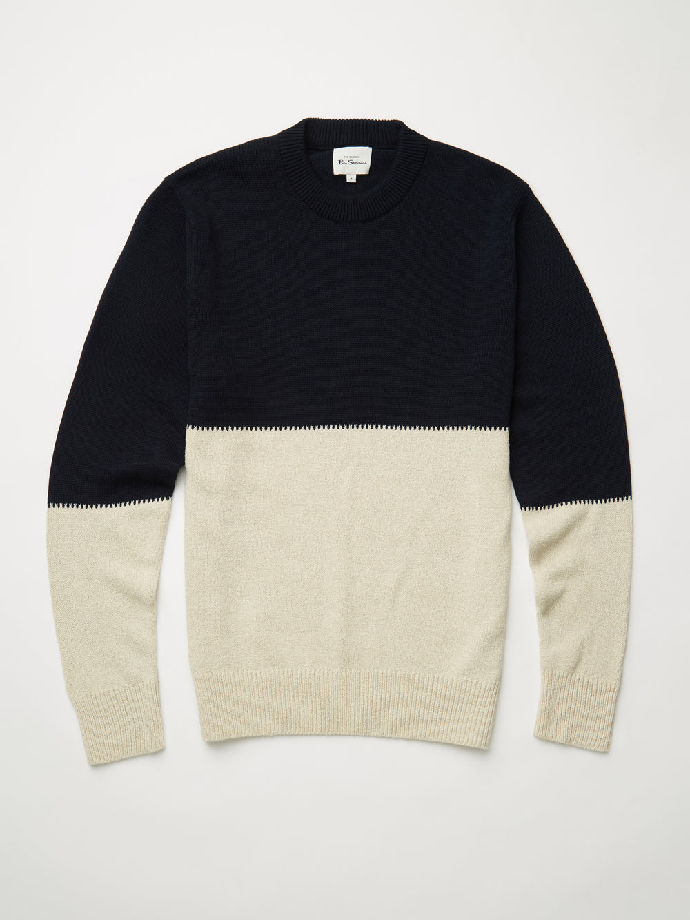 Crinkle-Cotton Crewneck Sweater - Dark Navy
