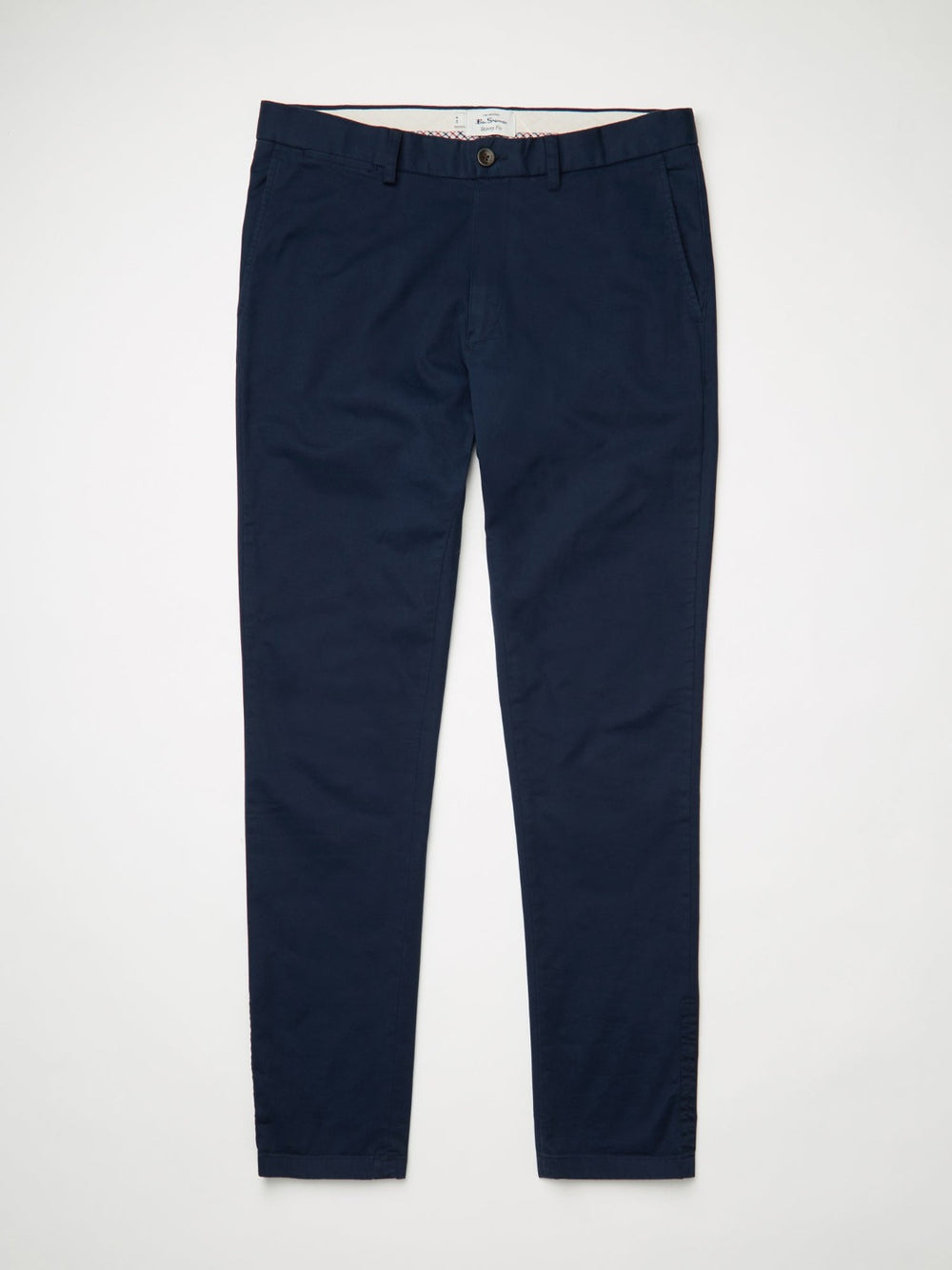 Men's Dark Blue Windowpane Plaid Slim Fit Suit Pants