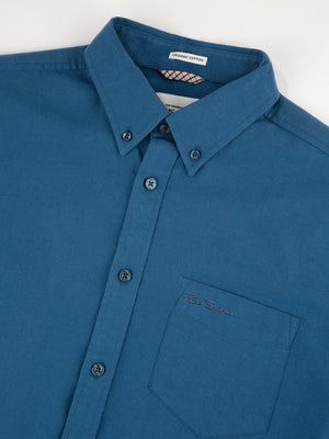 Signature Organic Long-Sleeve Oxford Shirt - Persian Blue