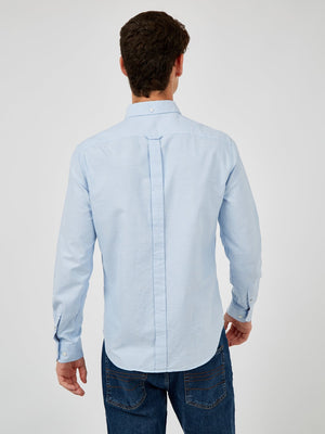 Signature Organic Long-Sleeve Oxford Shirt - Sky