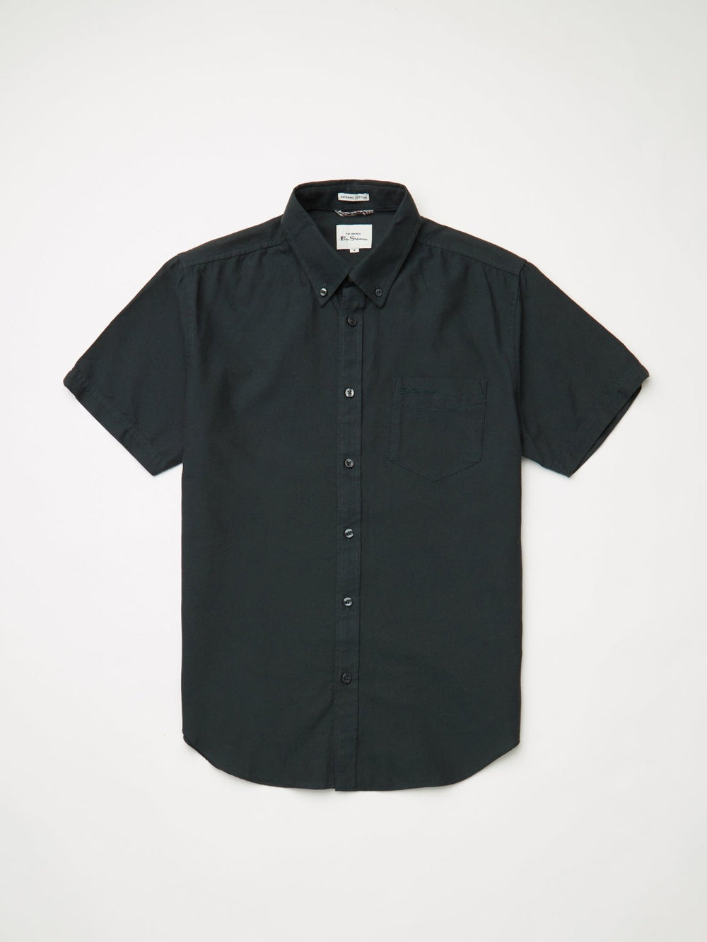 Signature Organic Short-Sleeve Oxford Shirt - Black