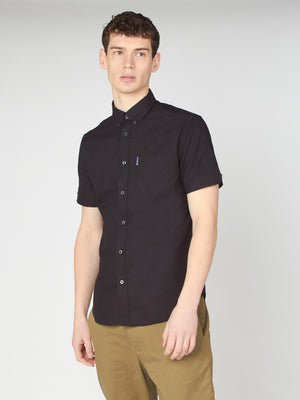 Short-Sleeve Signature Oxford Shirt - Barely Black