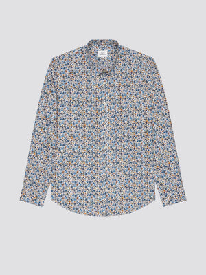 Long-Sleeve Multi-Color Floral Shirt - Ivory
