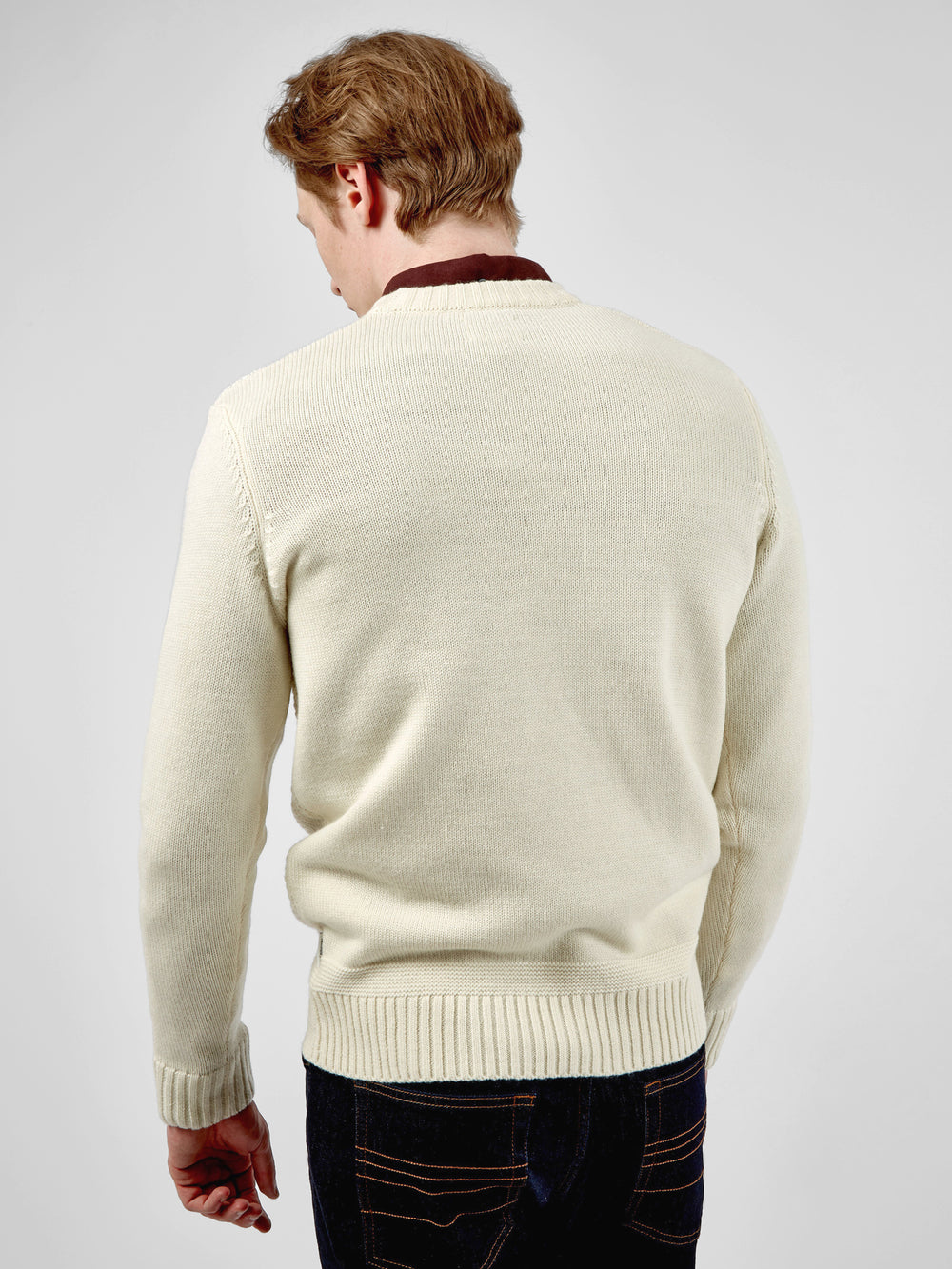 Cable-Knit Crewneck Sweater - Ivory