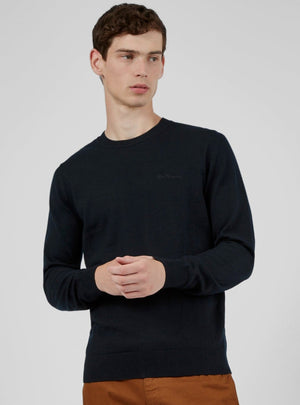 Signature Knit Crewneck Sweater - Black