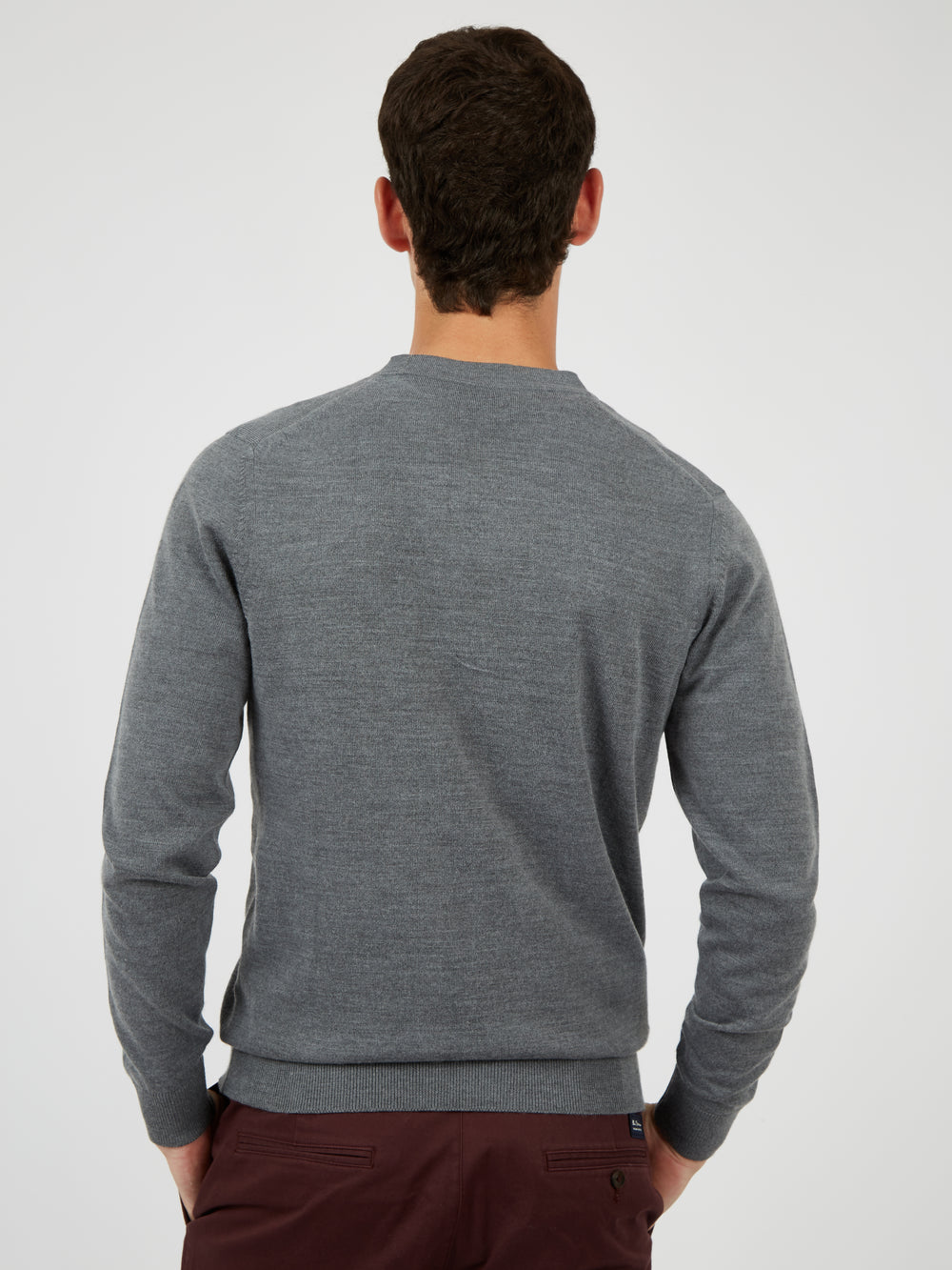 Signature Merino Cardigan Sweater - Steel