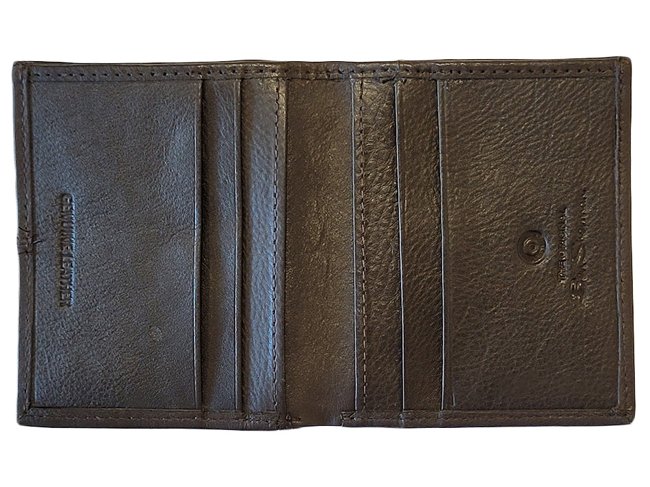 Coles Leather Micro Wallet - Brown