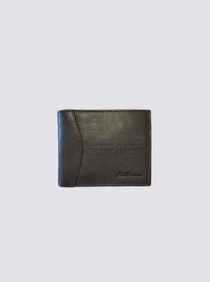 Cooke Bill Fold Leather Wallet - Brown