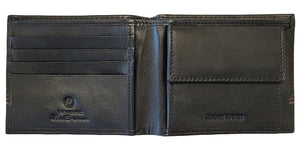 Gillespie Bill Fold Leather Wallet - Black