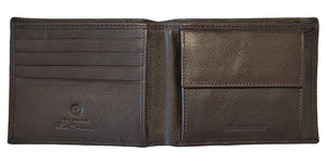 Irvine Bill Fold Leather Wallet - Brown