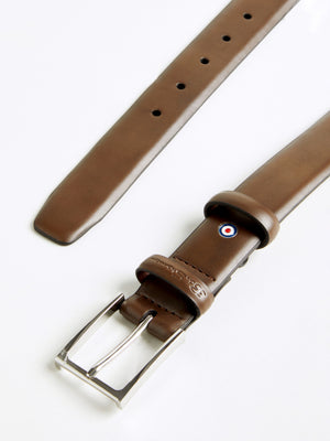 Lynton Leather Dress Belt - Brown