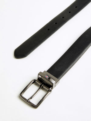 Jayes Leather Dress Belt - Black/Brown