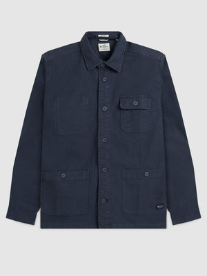 Garment Dye Chore Shirt Jacket - Navy