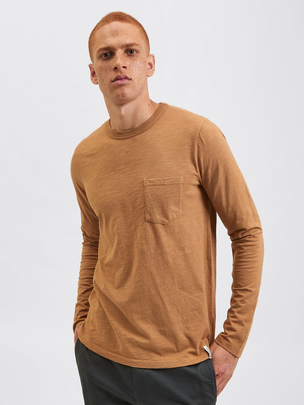 Garment Dye Beatnik Long-Sleeve T-Shirt - Camel