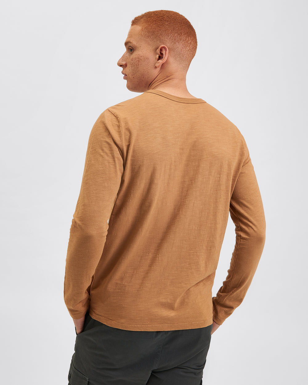 Garment Dye Beatnik Long-Sleeve T-Shirt - Camel