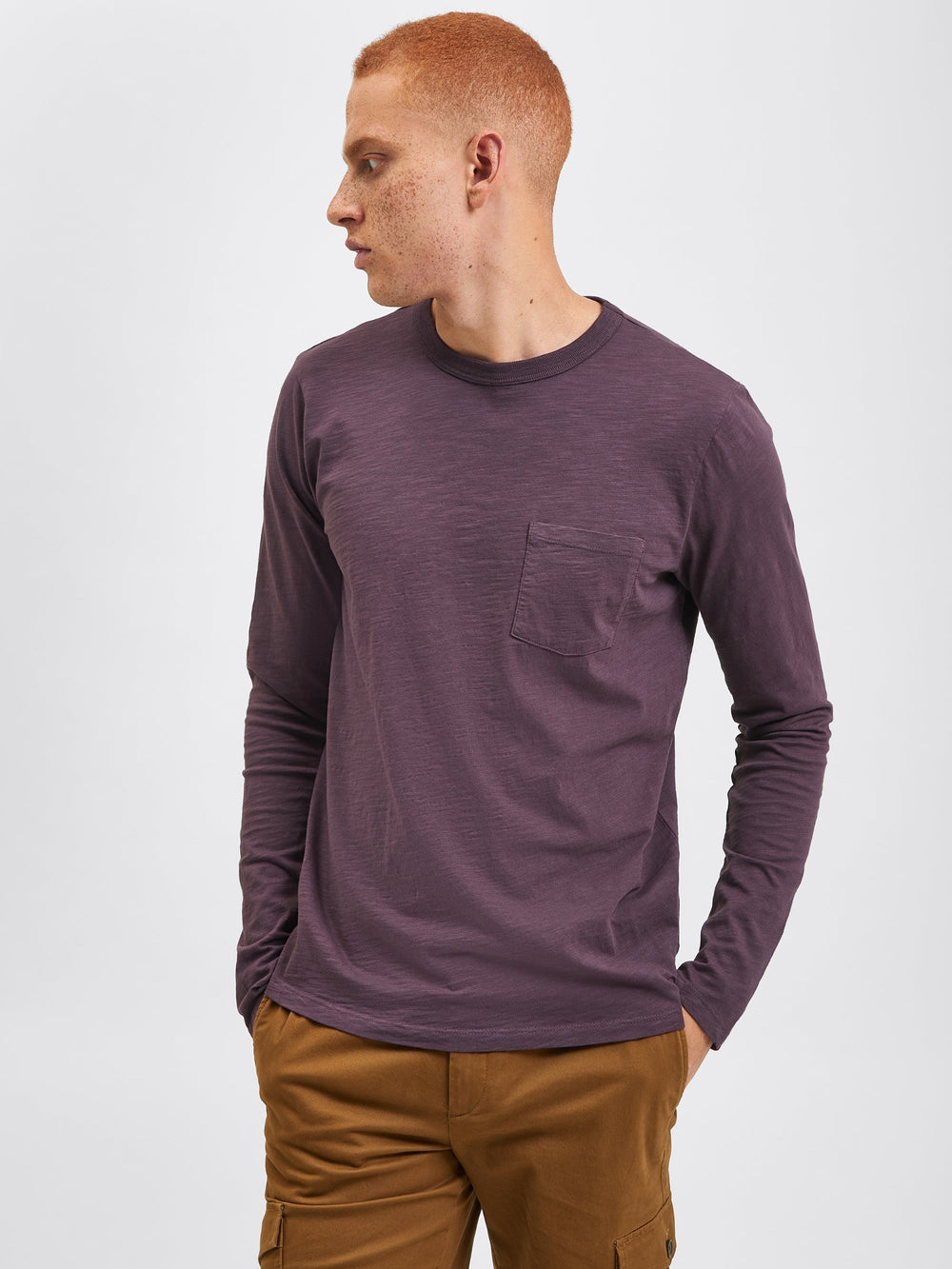 Garment Dye Beatnik Long-Sleeve T-Shirt - Merlot