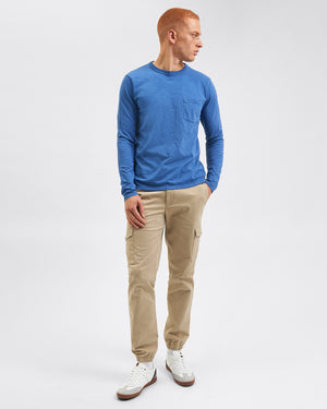 Garment Dye Beatnik Long-Sleeve T-Shirt - Mid Blue