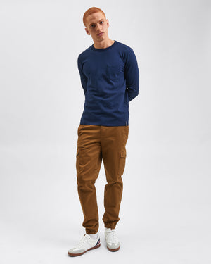 Garment Dye Beatnik Long-Sleeve T-Shirt - Navy Indigo