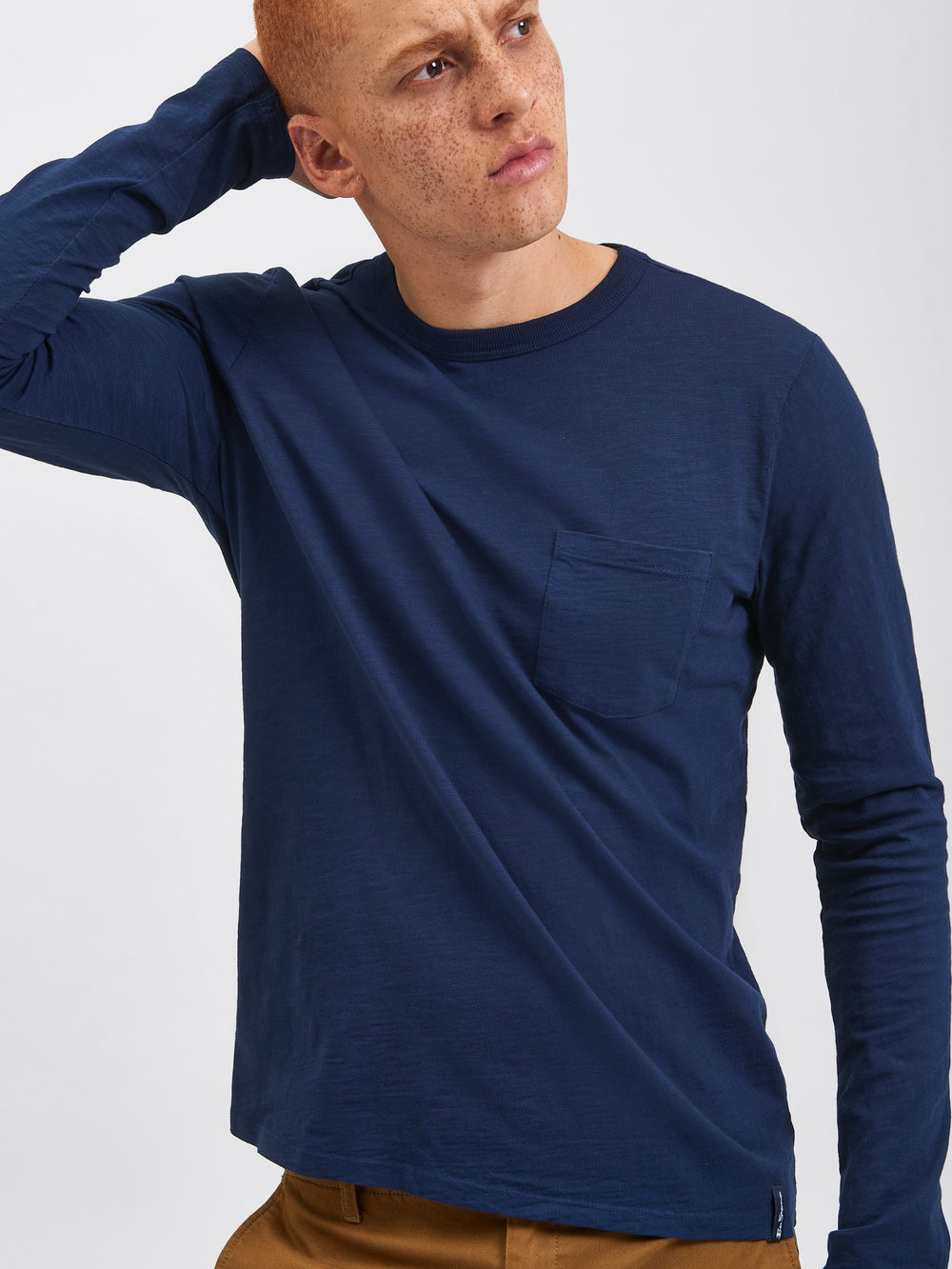 Garment Dye Beatnik Long-Sleeve T-Shirt - Navy Indigo
