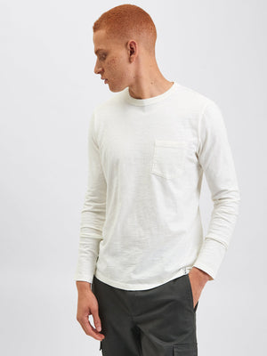Garment Dye Beatnik Long-Sleeve T-Shirt - White