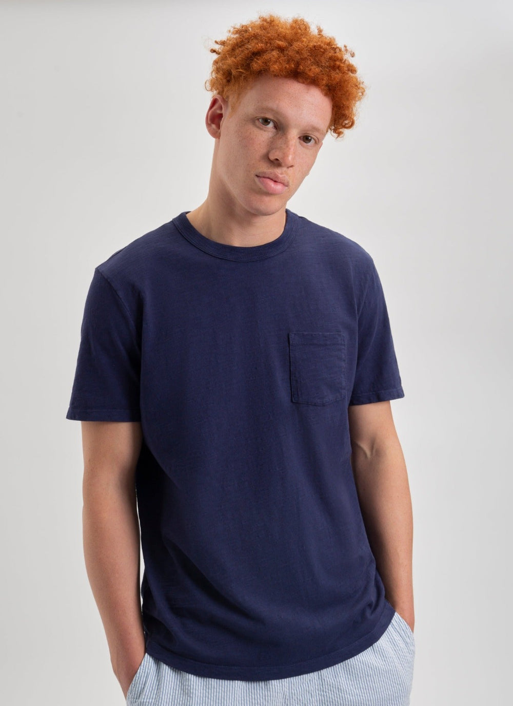 Garment Dye Beatnik Short-Sleeve T-Shirt - Navy Indigo