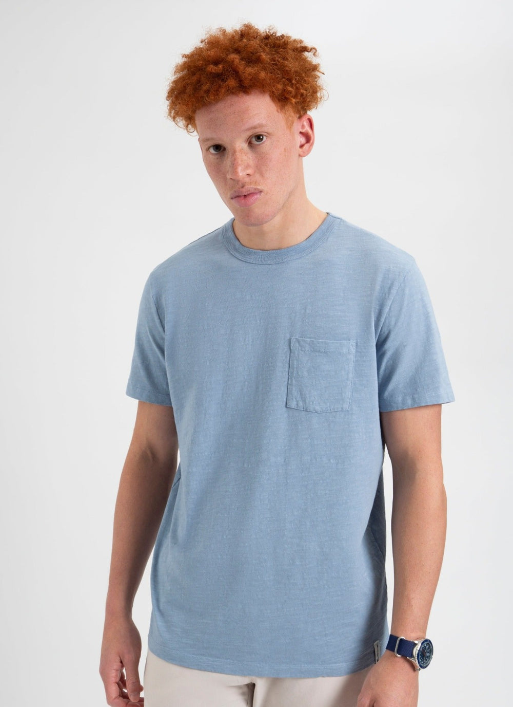 Garment Dye Beatnik T-Shirt - Blue - Ben Sherman