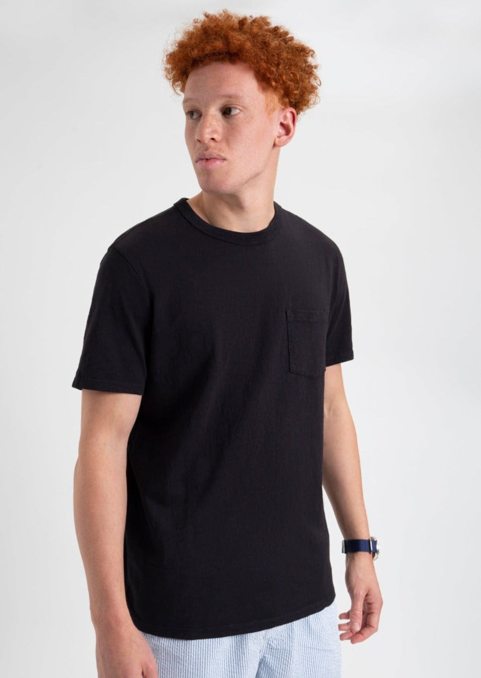 Garment Dye Beatnik Short-Sleeve T-Shirt - Washed Black