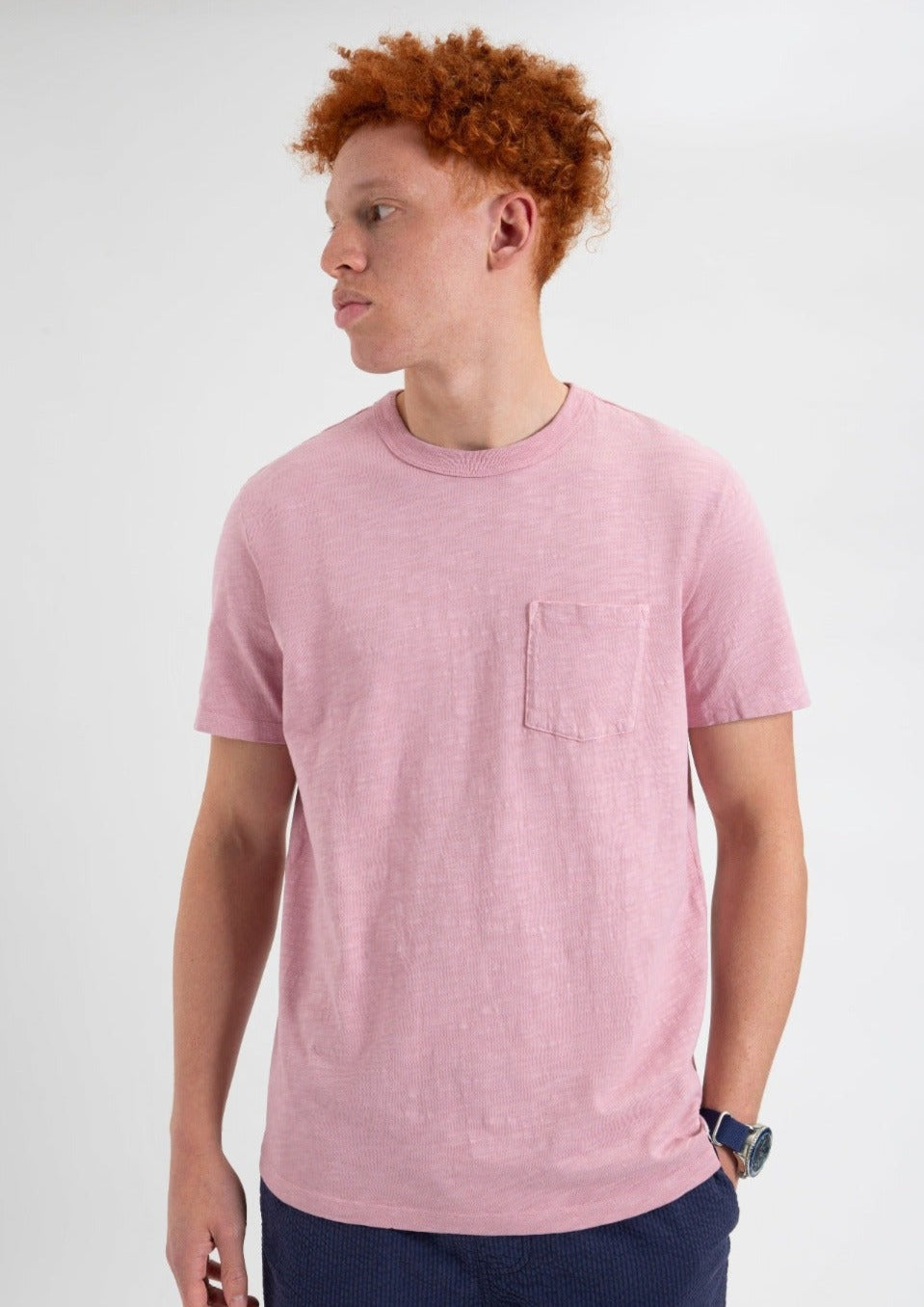 Garment Dye Beatnik Short-Sleeve T-Shirt - Washed Pink