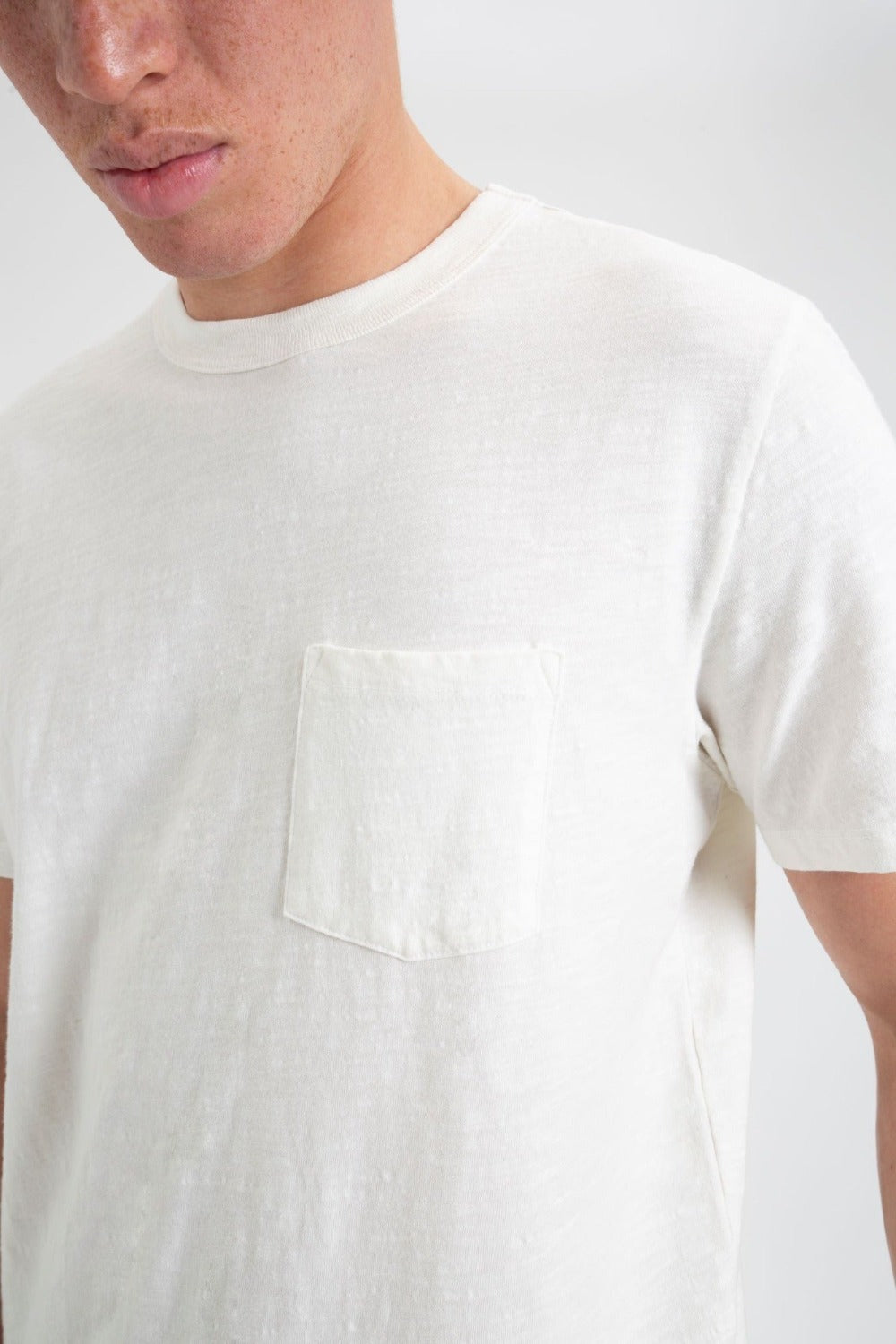 Garment Dye Beatnik Short-Sleeve T-Shirt - White