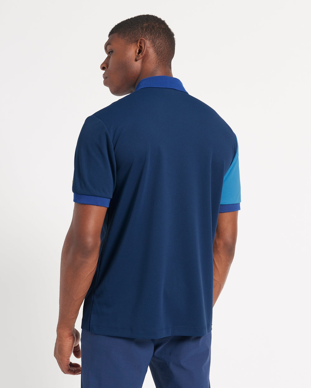 360 Motion Stretch Colorblock Polo - Blue/Navy