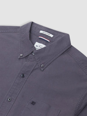 Beatnik Oxford Garment Dye Shirt - Charcoal