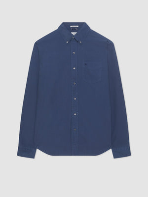 Beatnik Oxford Garment Dye Shirt - Indigo