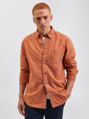 Beatnik Oxford Garment Dye Shirt - Terracota
